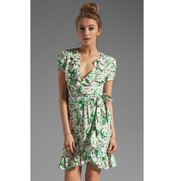 Juicy Couture Dresses & Skirts - Juicy Couture Floral Boho Wrap Dress Size 8